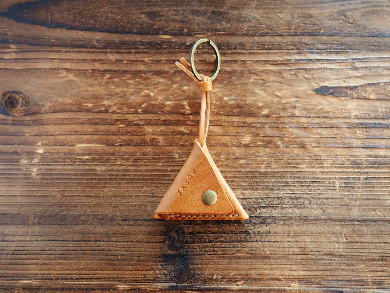 Personalized Leather Folded Guitar Pick Holder Keychain #Brown | Handmade Leather Goods | Personalized Gifts | ES Corner
