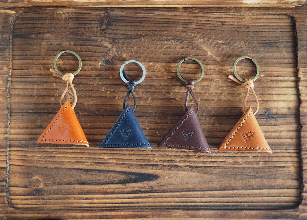 Personalized Leather Guitar Pick Holder Keychain #Brown