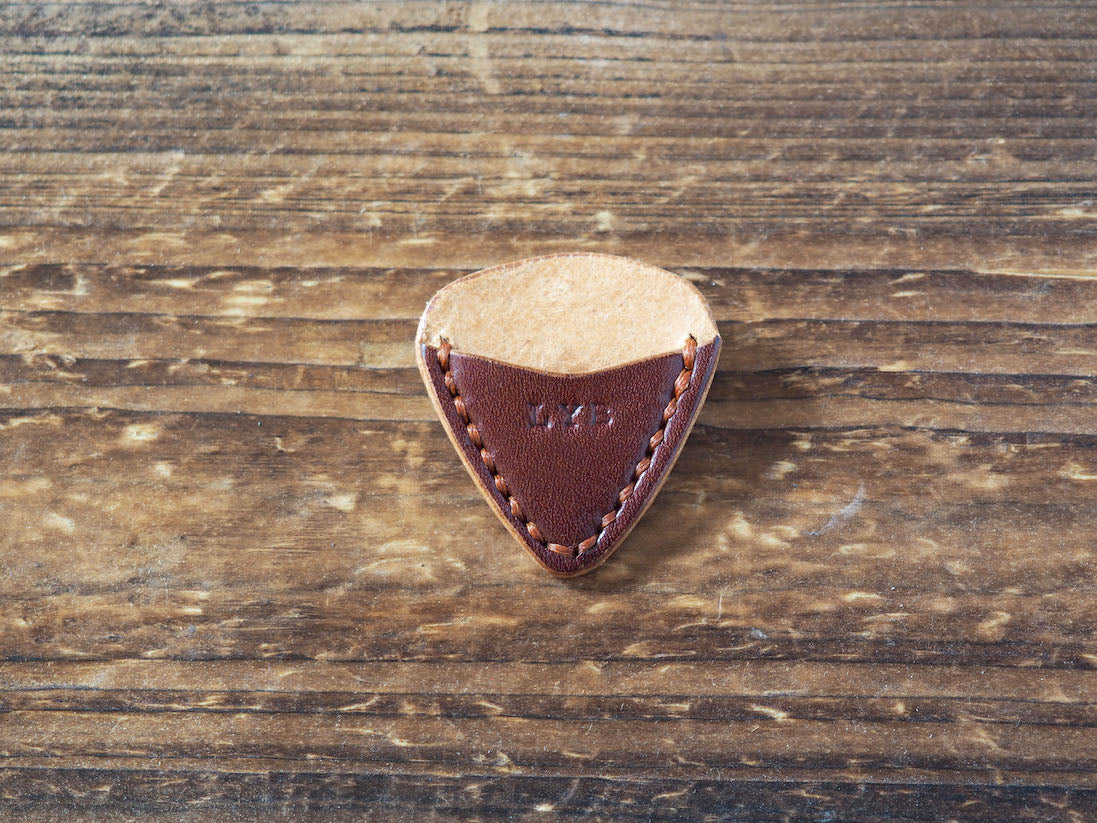 Personalized Teardrop Guitar Pick Holder #Whiskey Brown | Handmade Leather Goods | Personalized Gifts | ES Corner