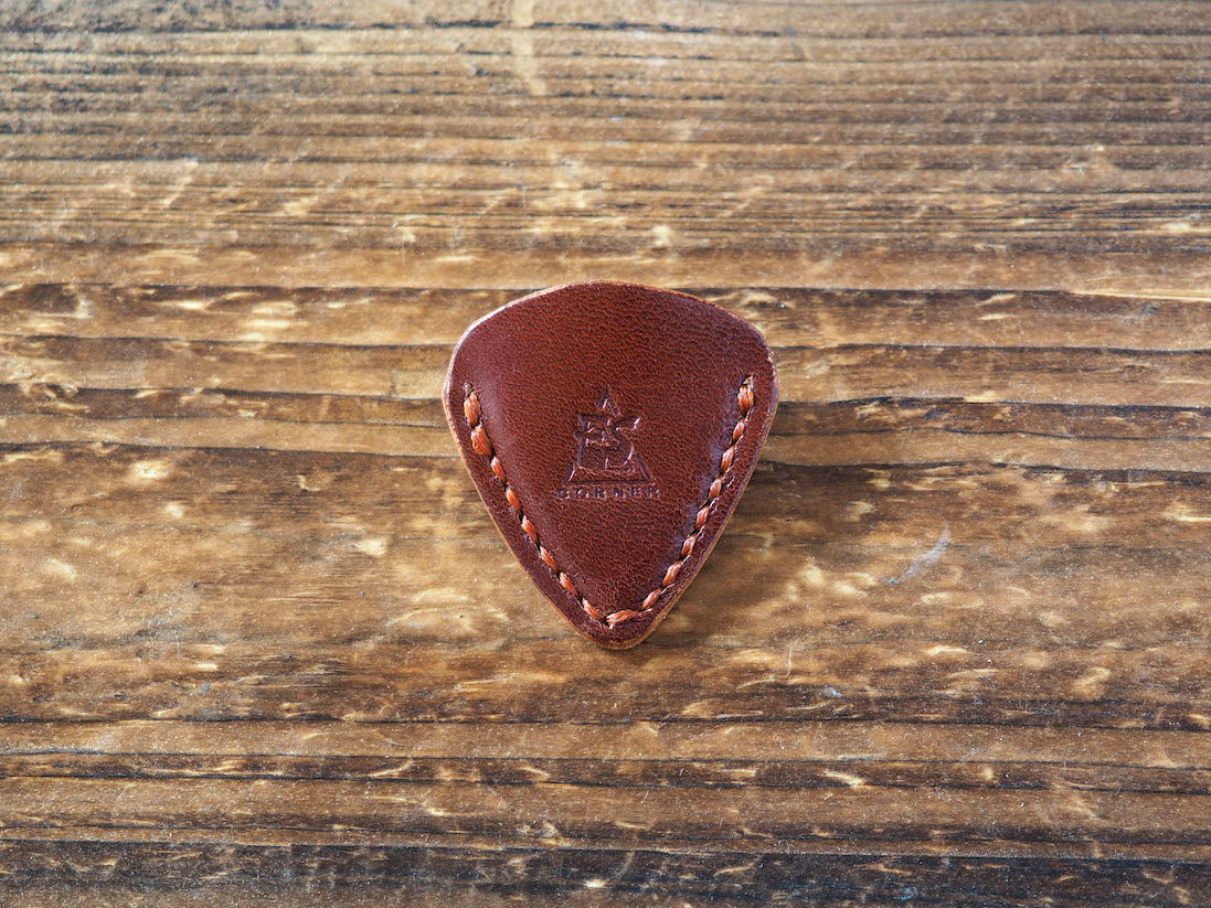 Personalized Teardrop Guitar Pick Holder #Whiskey Brown | Handmade Leather Goods | Personalized Gifts | ES Corner