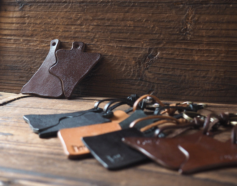 ES Corner Handmade Leather Couple Key Holder Dark Brown Black Natural Nude Italian veg tanned