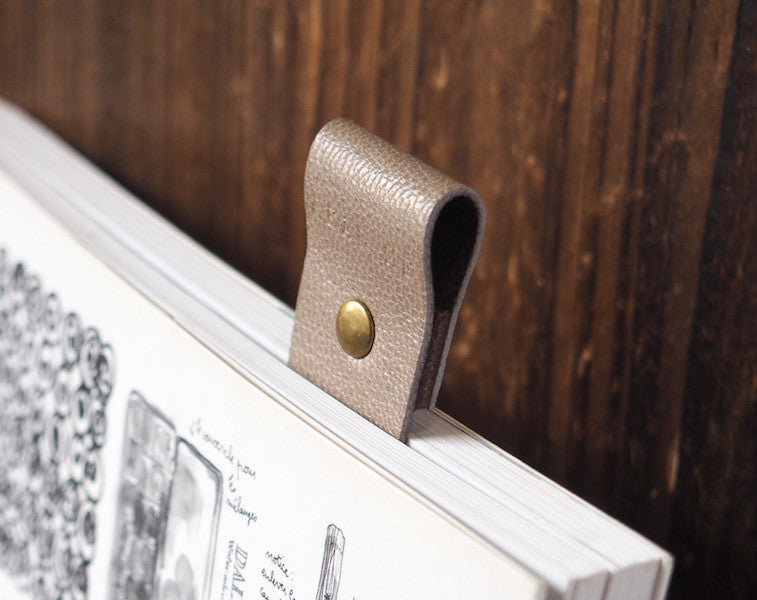 ES Corner Handmade Leather Bookmarks Dim Grey Book Mark Goat Skin Leather