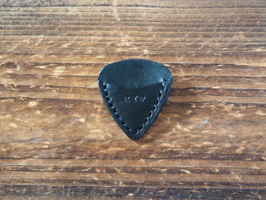 Personalized Teardrop Guitar Pick Holder #Black | Handmade Leather Goods | Personalized Gifts | ES Corner
