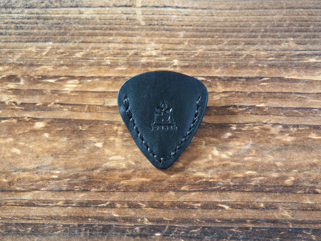 Personalized Teardrop Guitar Pick Holder #Black | Handmade Leather Goods | Personalized Gifts | ES Corner