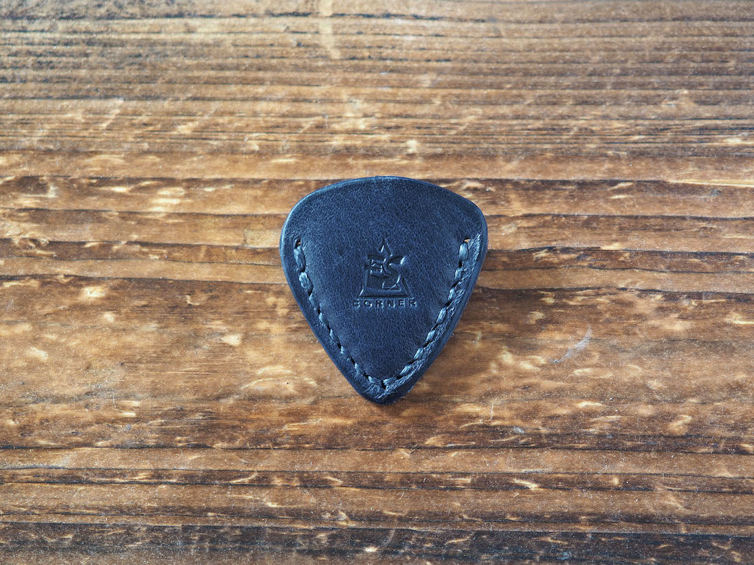 Personalized Teardrop Guitar Pick Holder #Blue | Handmade Leather Goods | Personalized Gifts | ES Corner