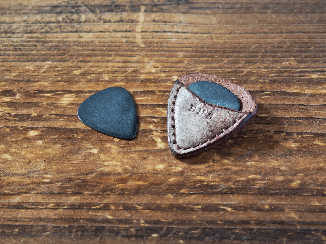 Personalized Teardrop Guitar Pick Holder #Ghost Brown | Handmade Leather Goods | Personalized Gifts | ES Corner