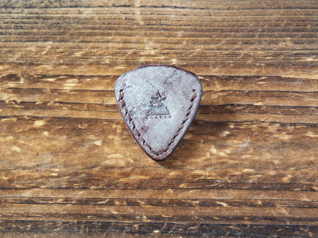 Personalized Teardrop Guitar Pick Holder #Ghost Brown | Handmade Leather Goods | Personalized Gifts | ES Corner