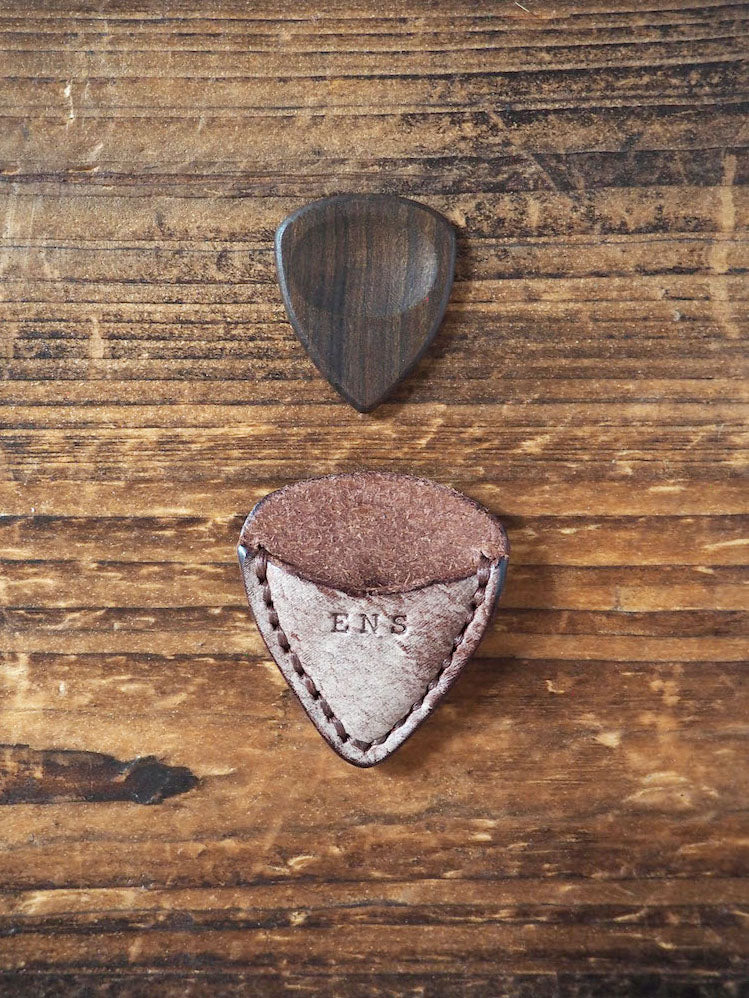 Personalized Teardrop Guitar Pick Holder #Ghost Brown | Handmade Leather Goods | Personalized Gifts | ES Corner